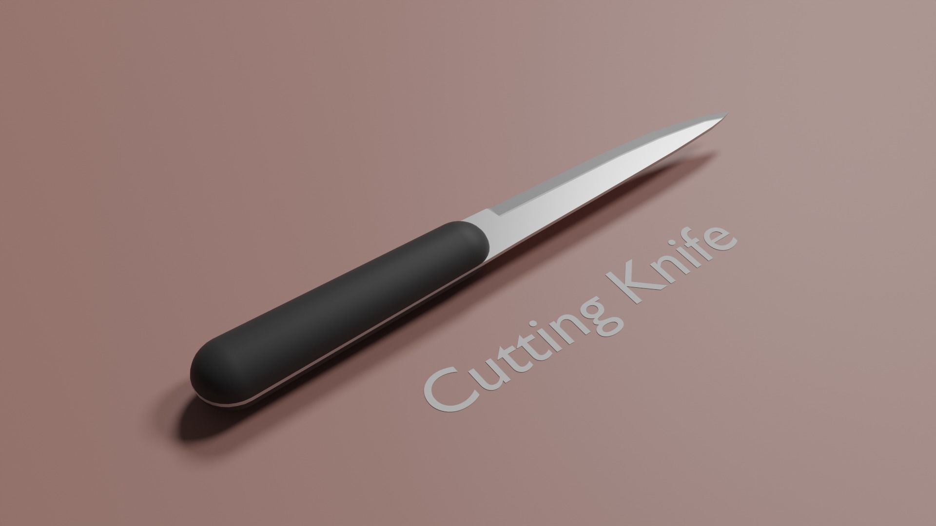 Kitchen Knife Set Low-poly 3D model_8