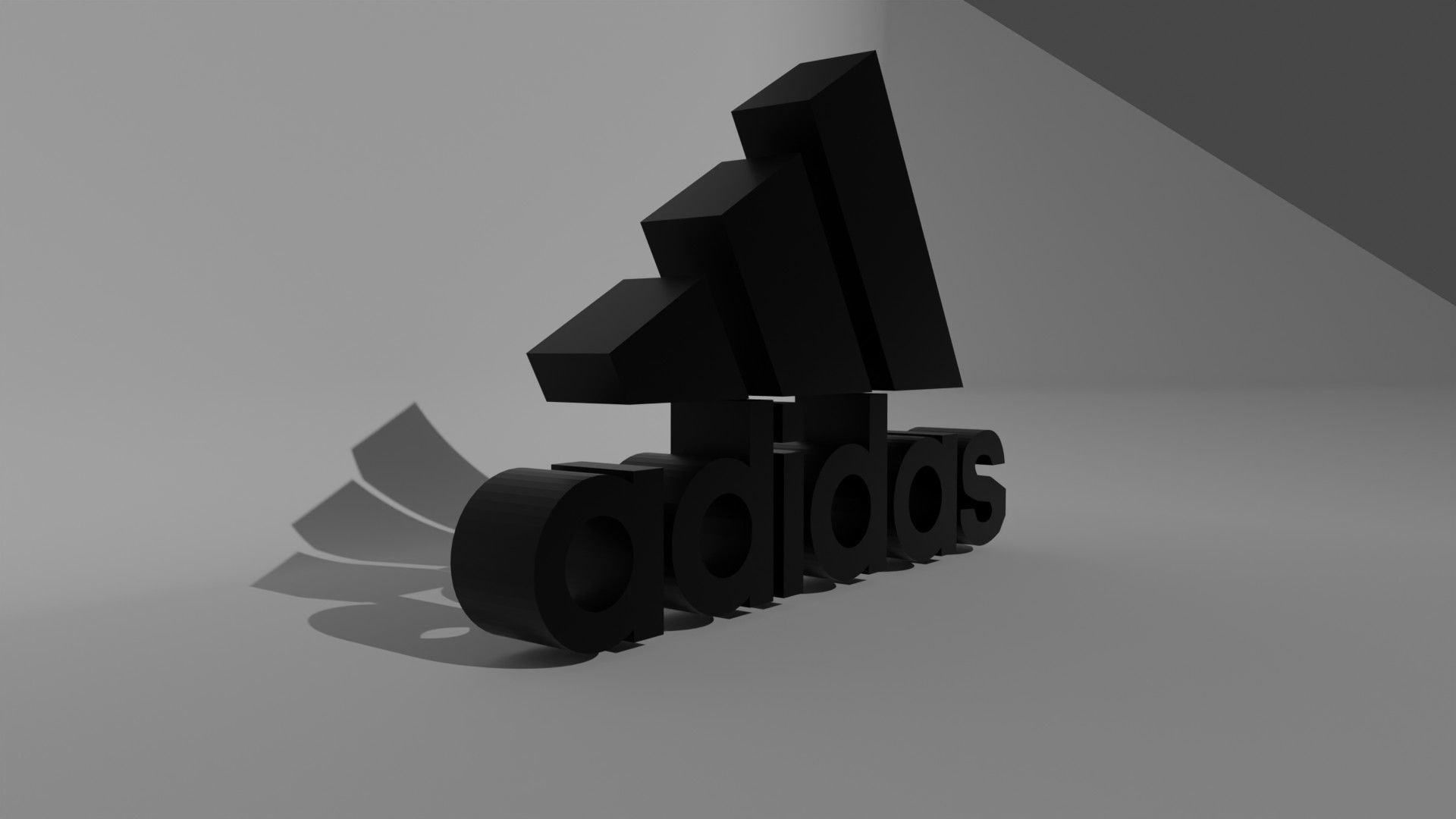 Adidas logo Free 3D model_1