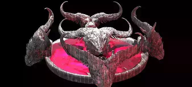Halloween Demon Scull Stand 3  3D model