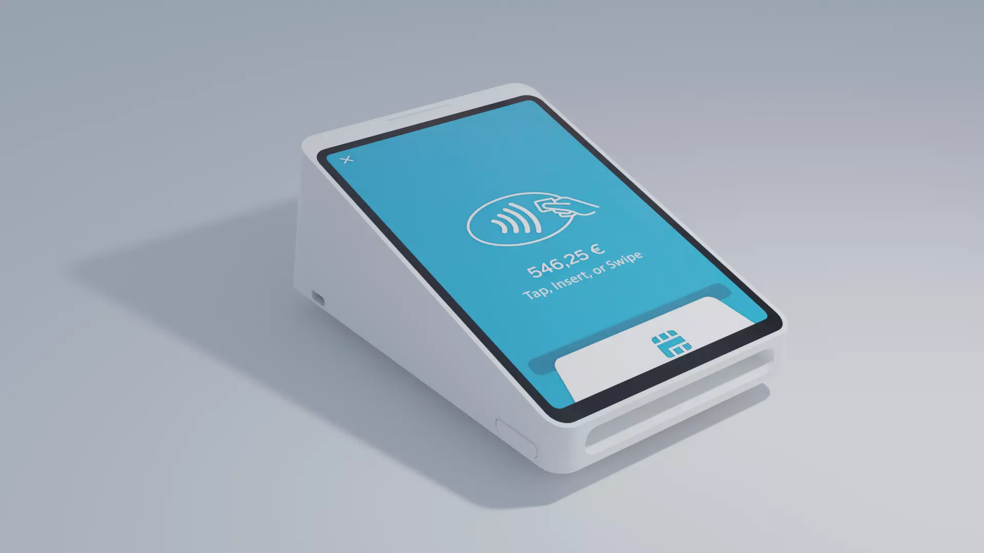 Square Mobile Checkout Terminal with 4K Textures Low-poly 3D model