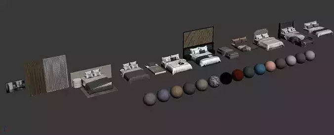 BEDS MODEL COLLECTION bedroom with different furniture