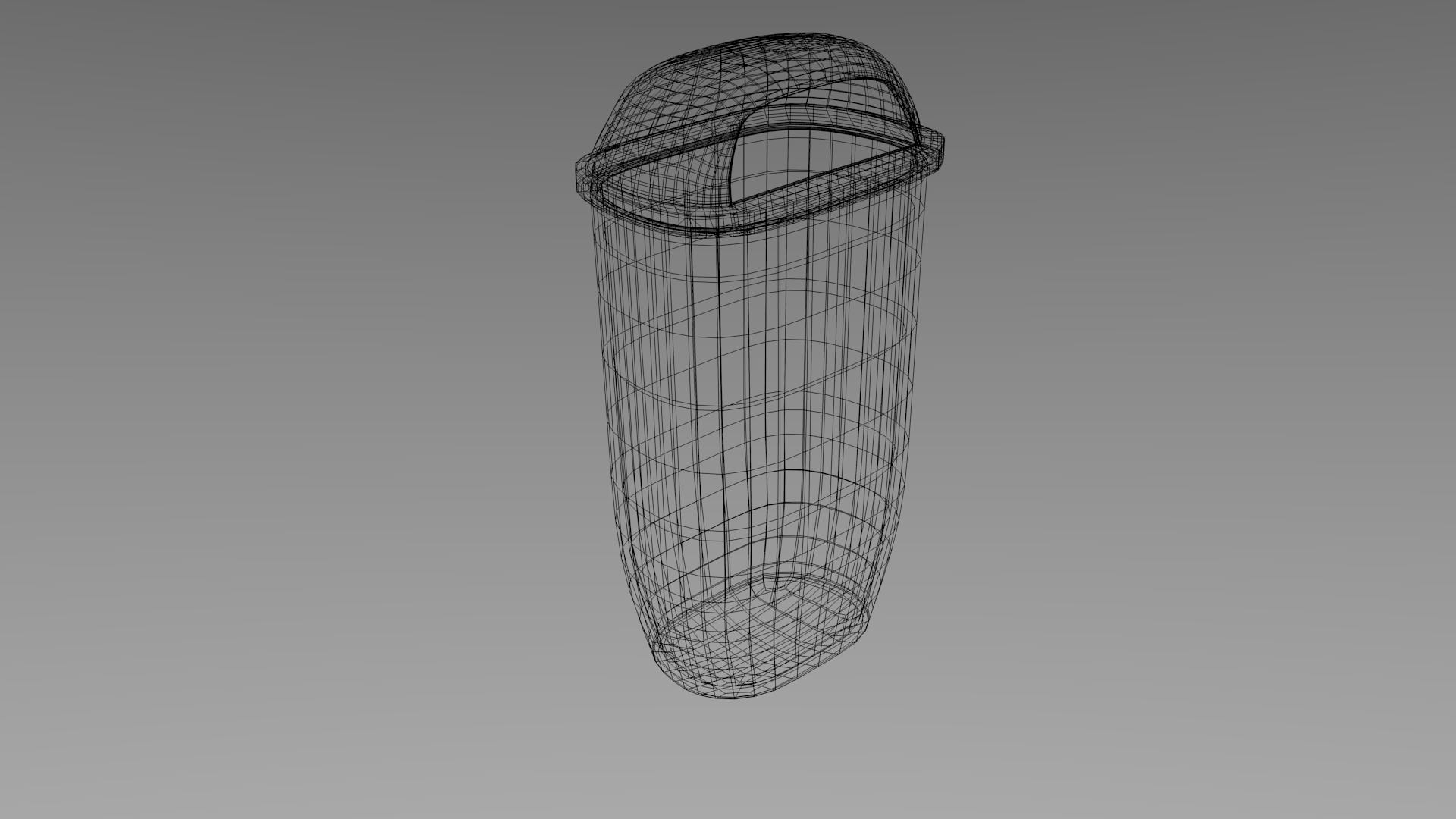 Trash bin 3D model_4
