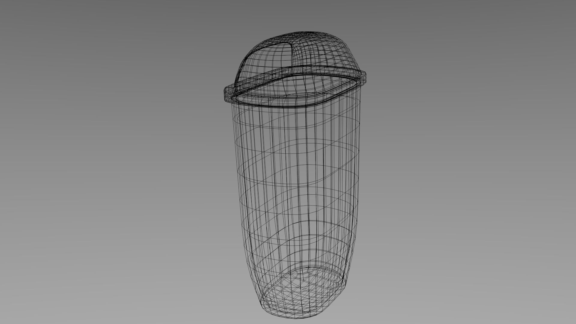 Trash bin 3D model_3