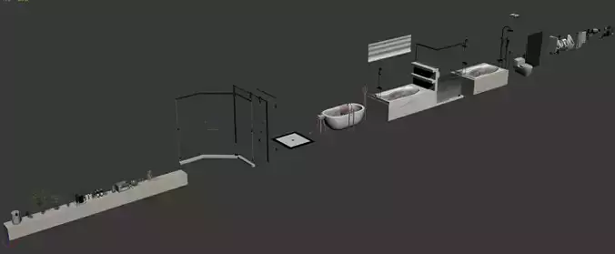 BATHROOM COLLECTION with toilet and sink