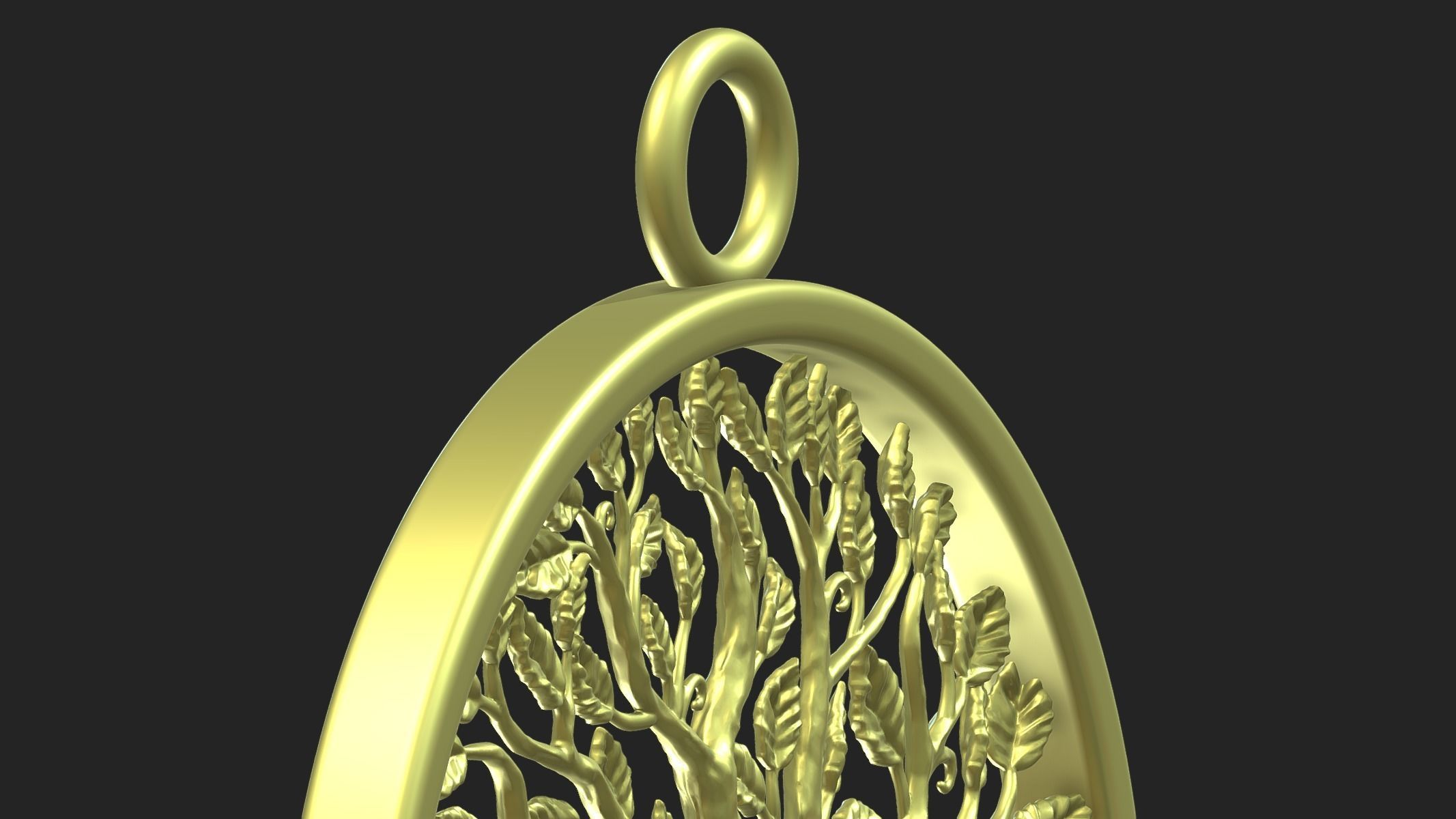 Tree of Life Pendant 3D print model_3