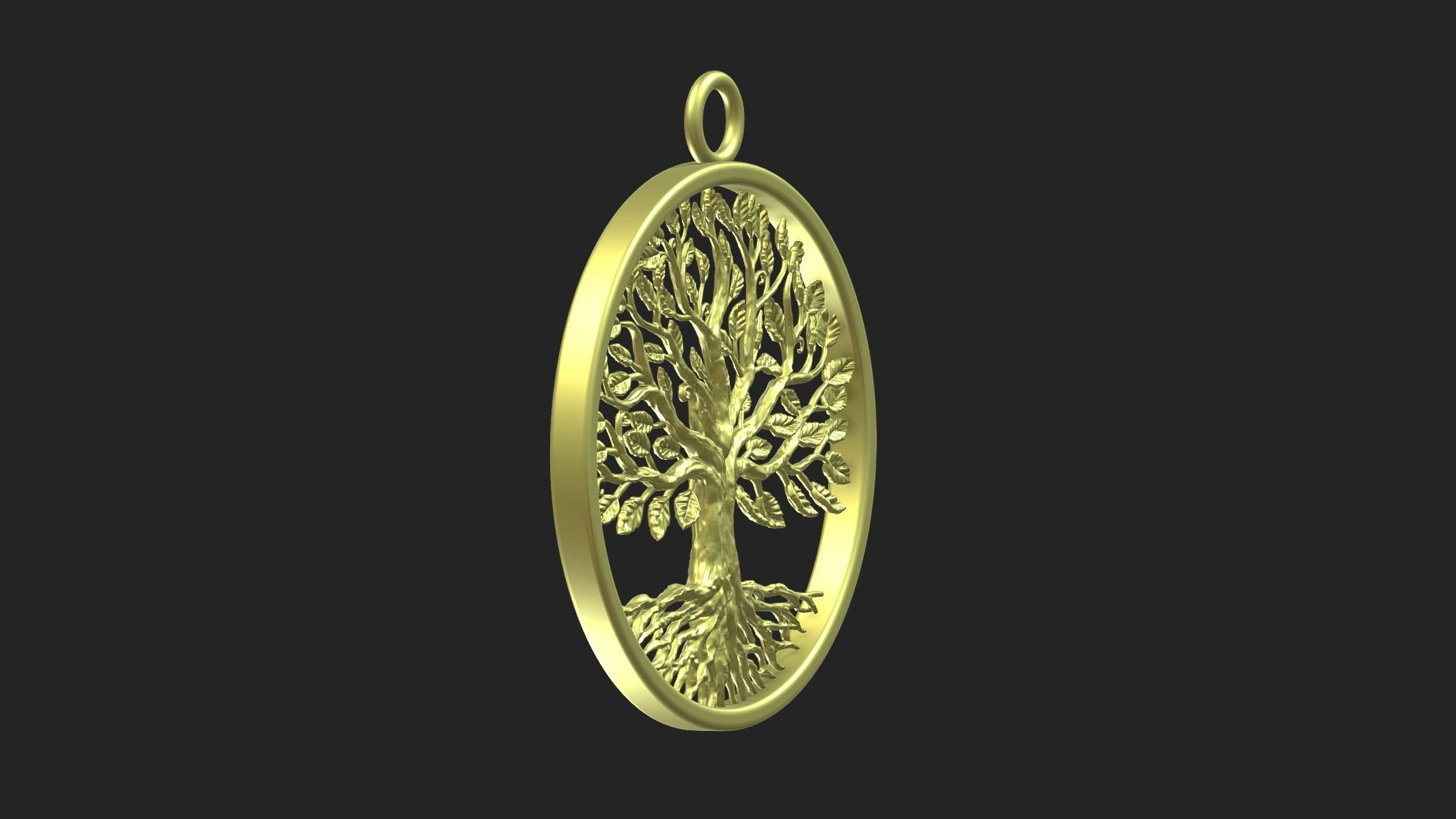 Tree of Life Pendant 3D print model_12