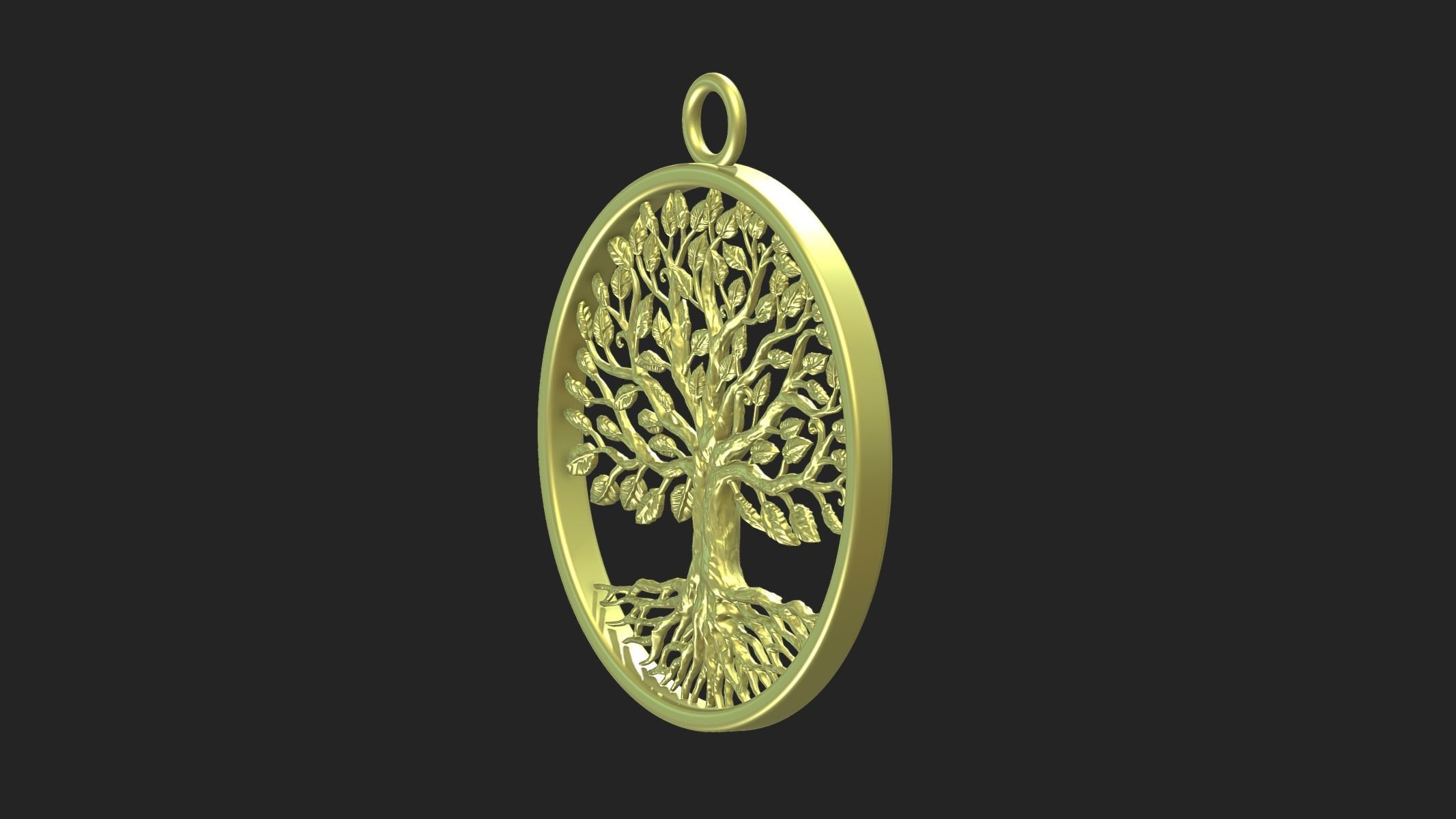 Tree of Life Pendant 3D print model_14