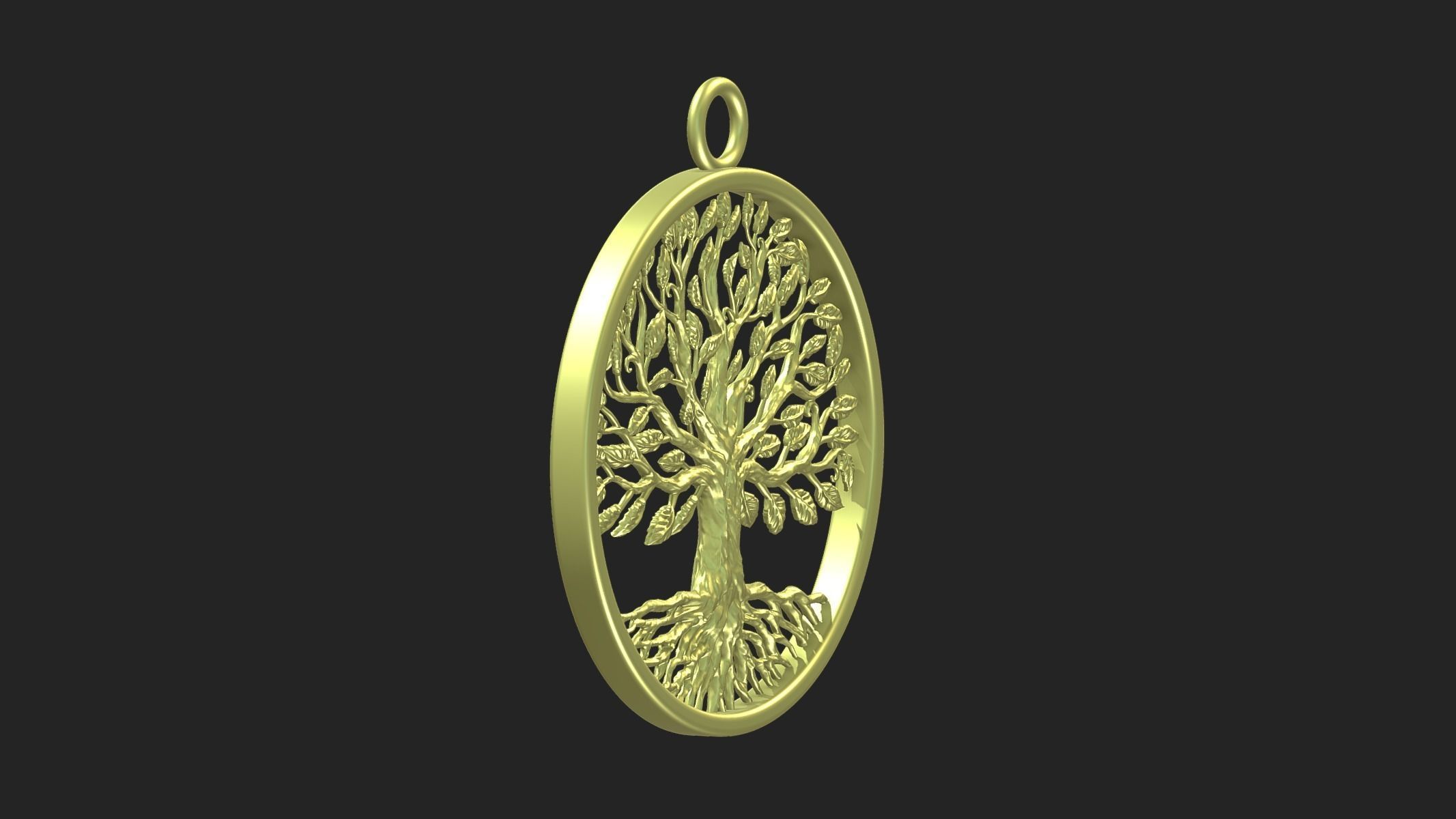 Tree of Life Pendant 3D print model_16
