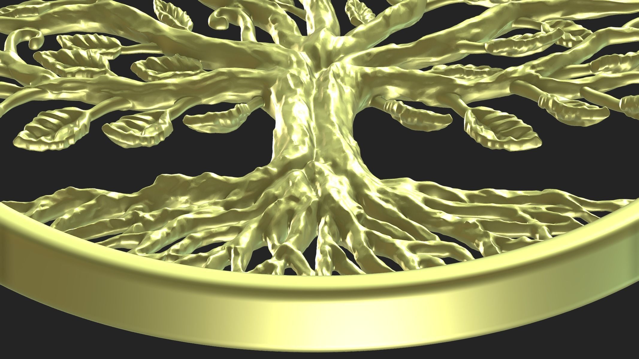 Tree of Life Pendant 3D print model_9