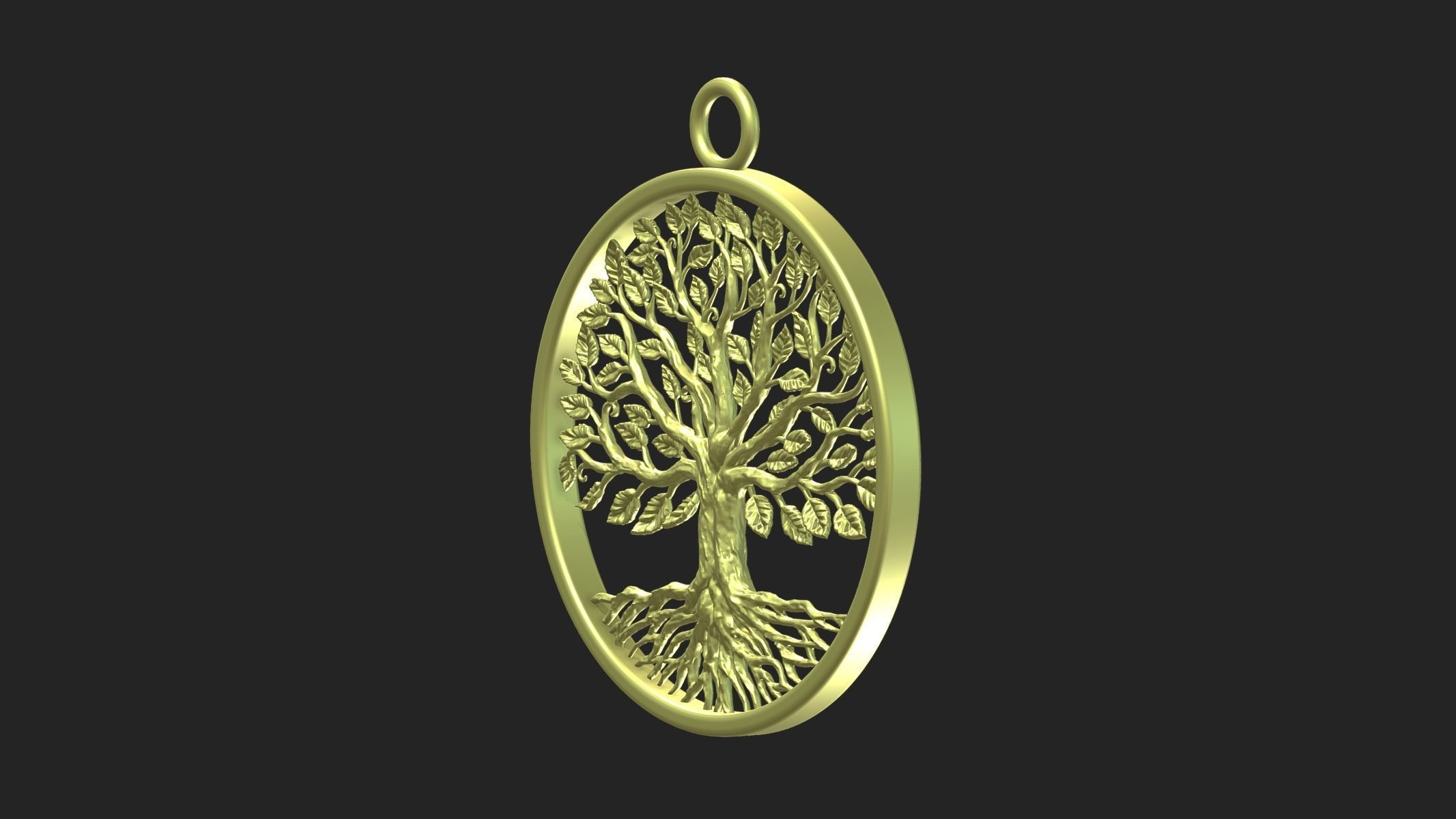 Tree of Life Pendant 3D print model_18