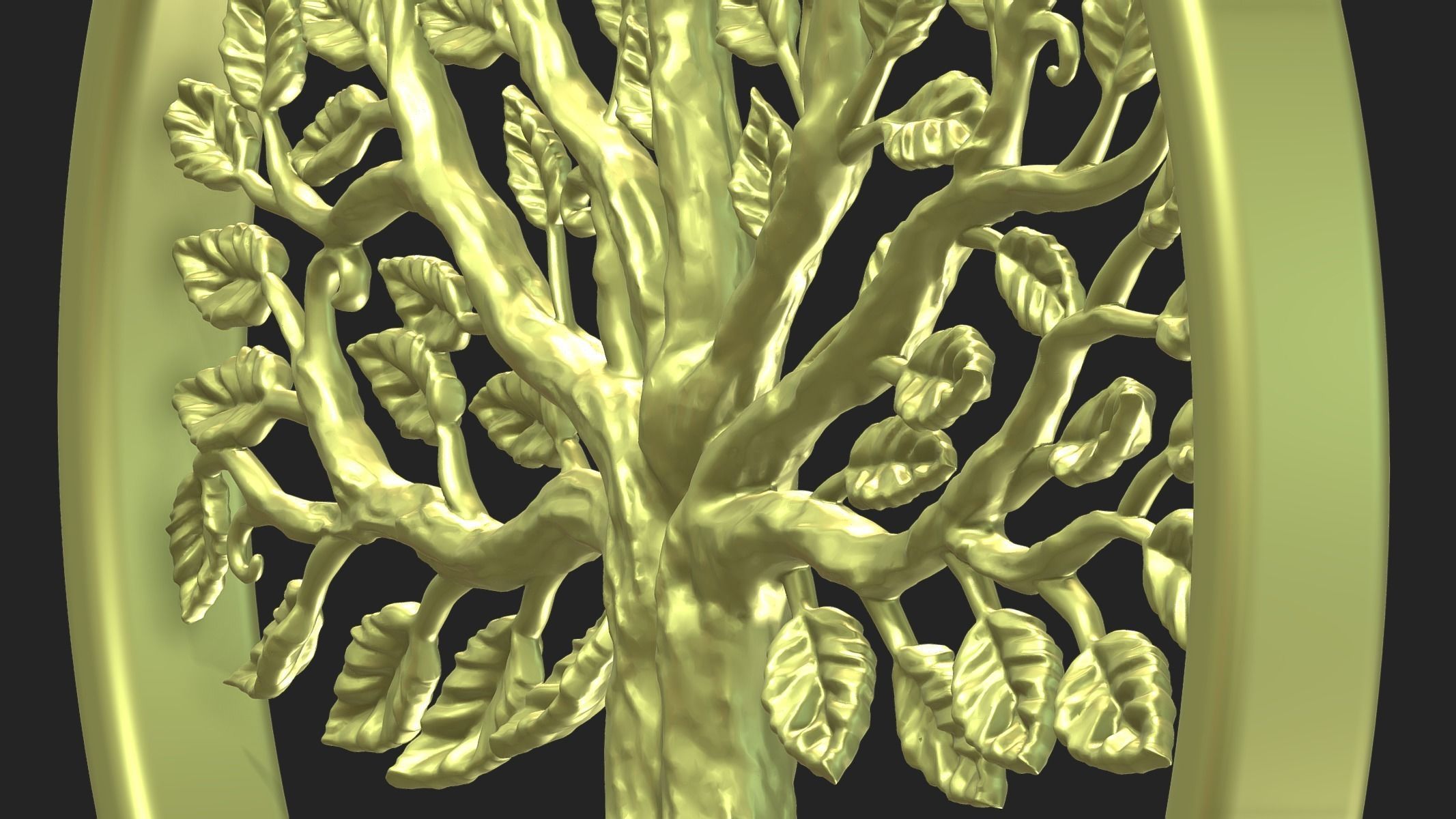 Tree of Life Pendant 3D print model_6