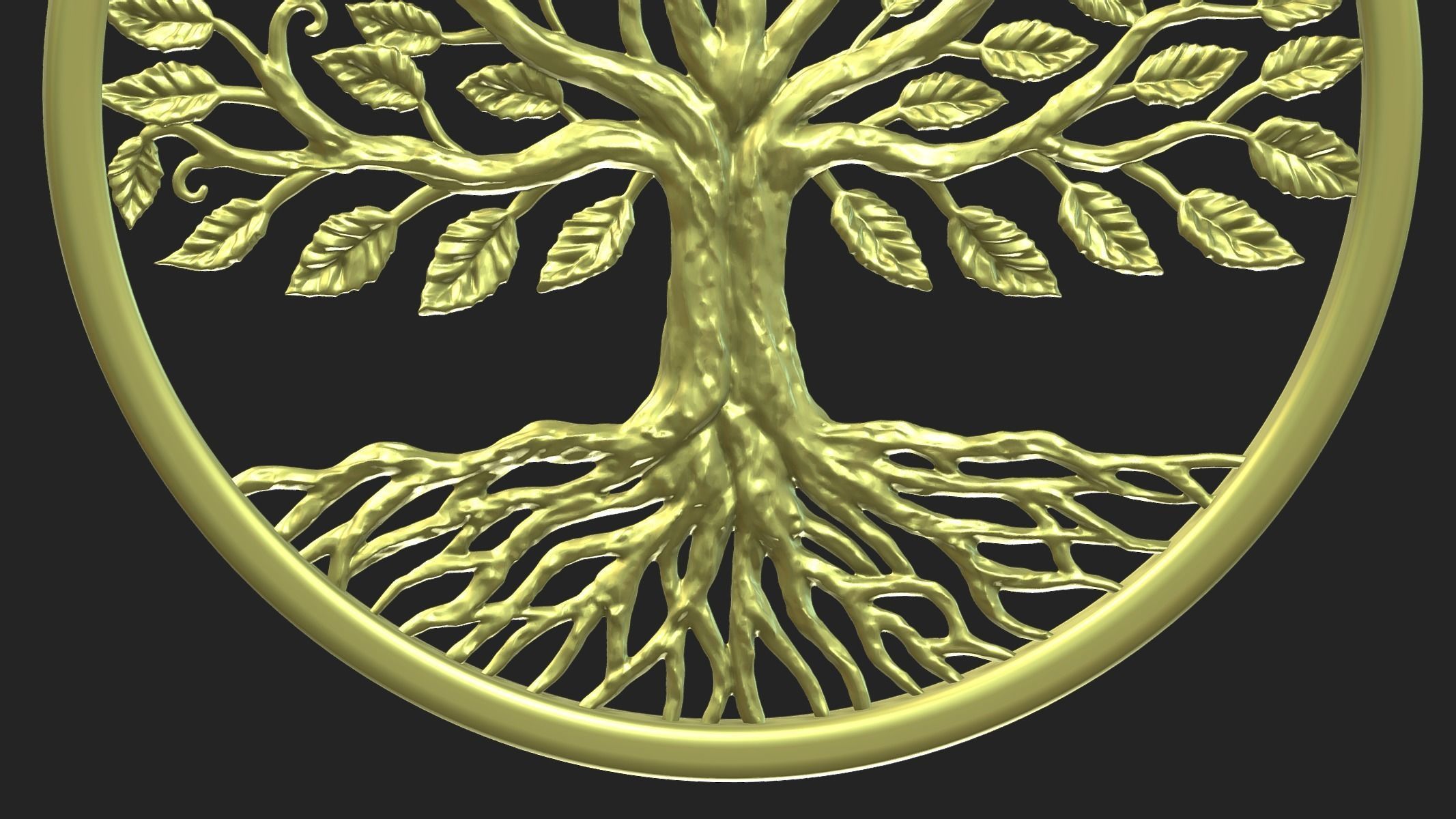 Tree of Life Pendant 3D print model_2