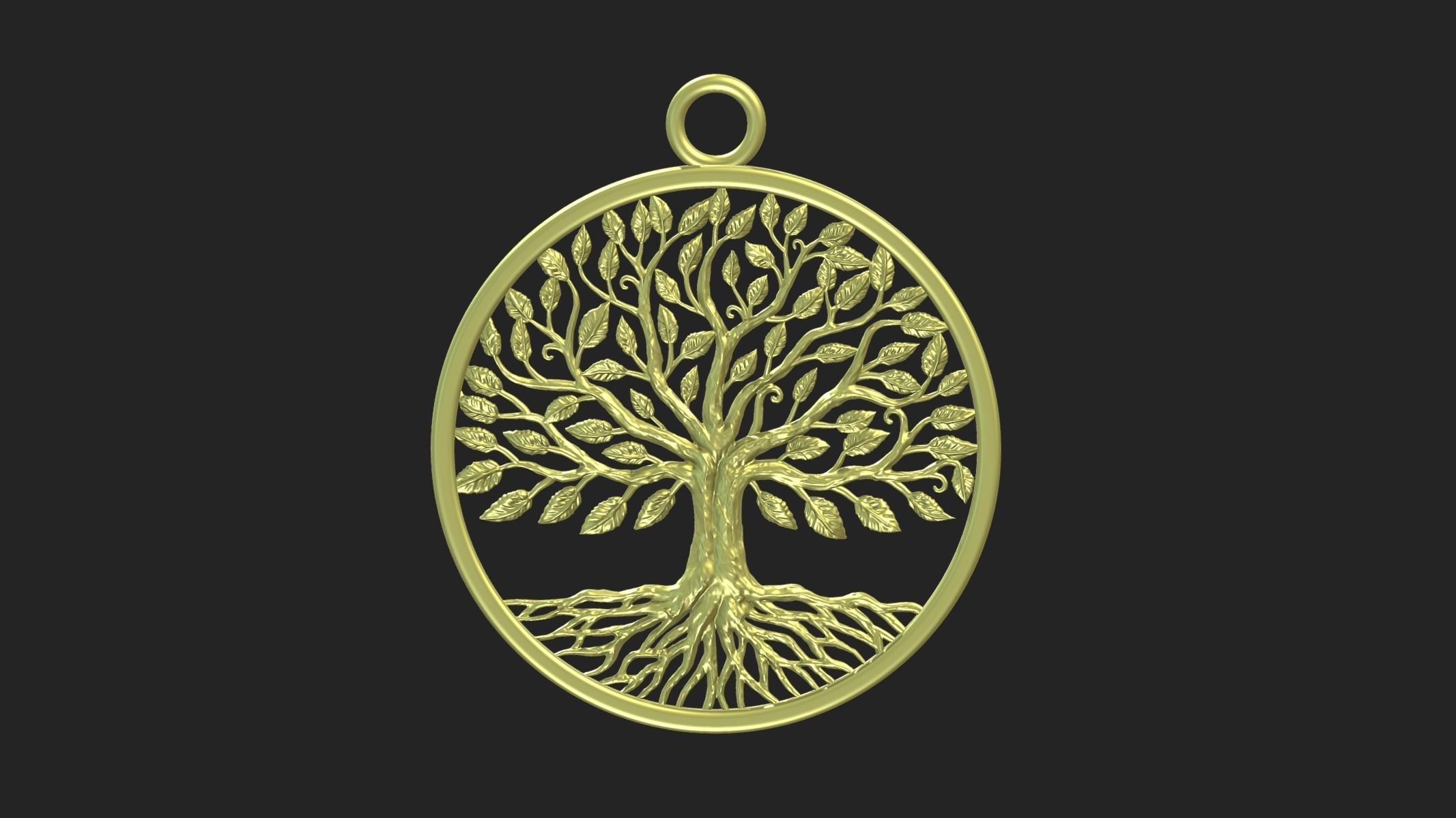 Tree of Life Pendant 3D print model_15