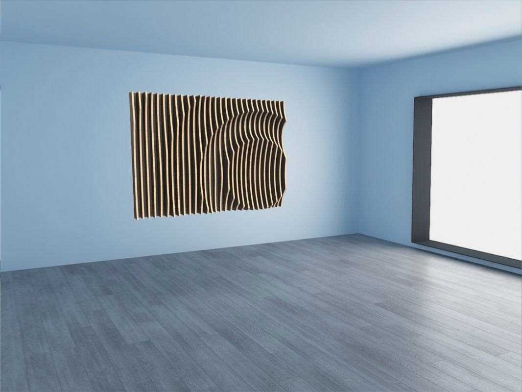 Parametric Wall O 3D model_2