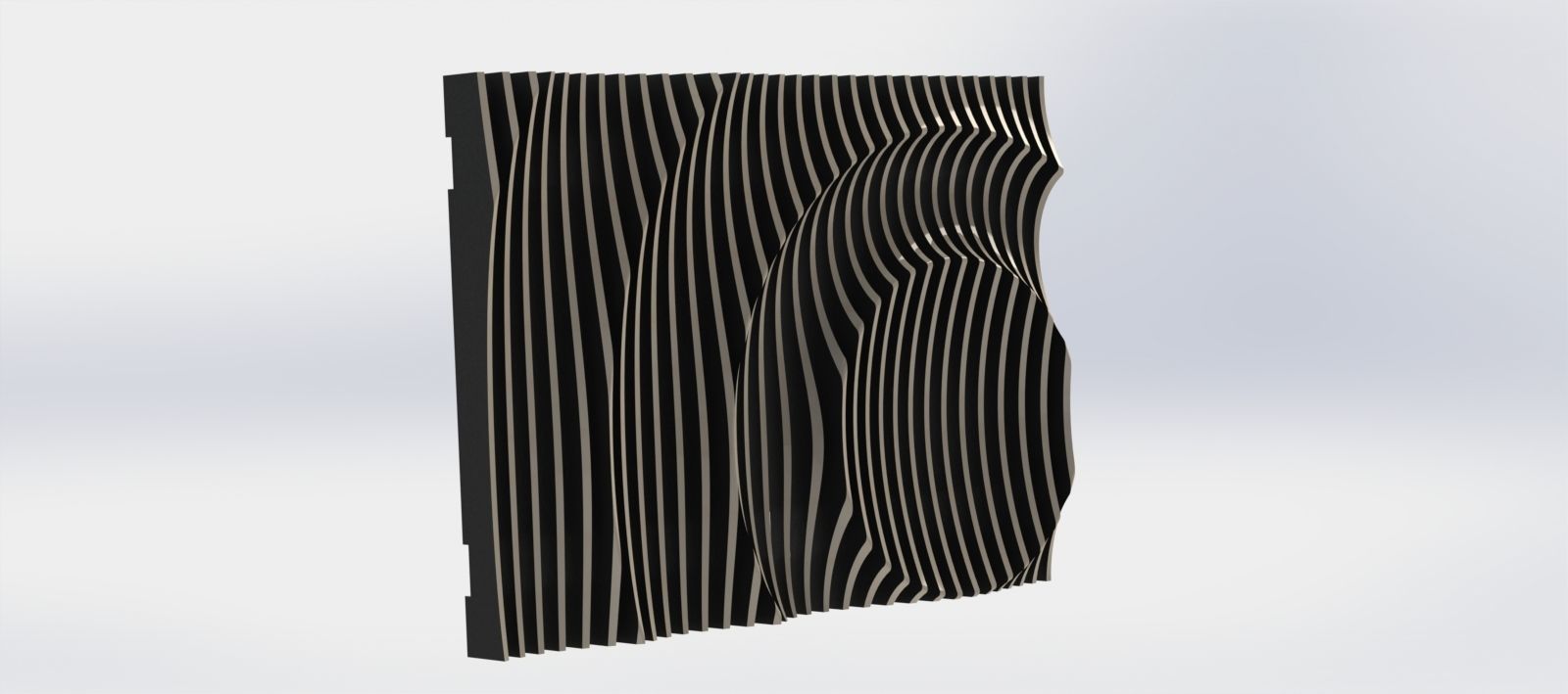 Parametric Wall O 3D model_3