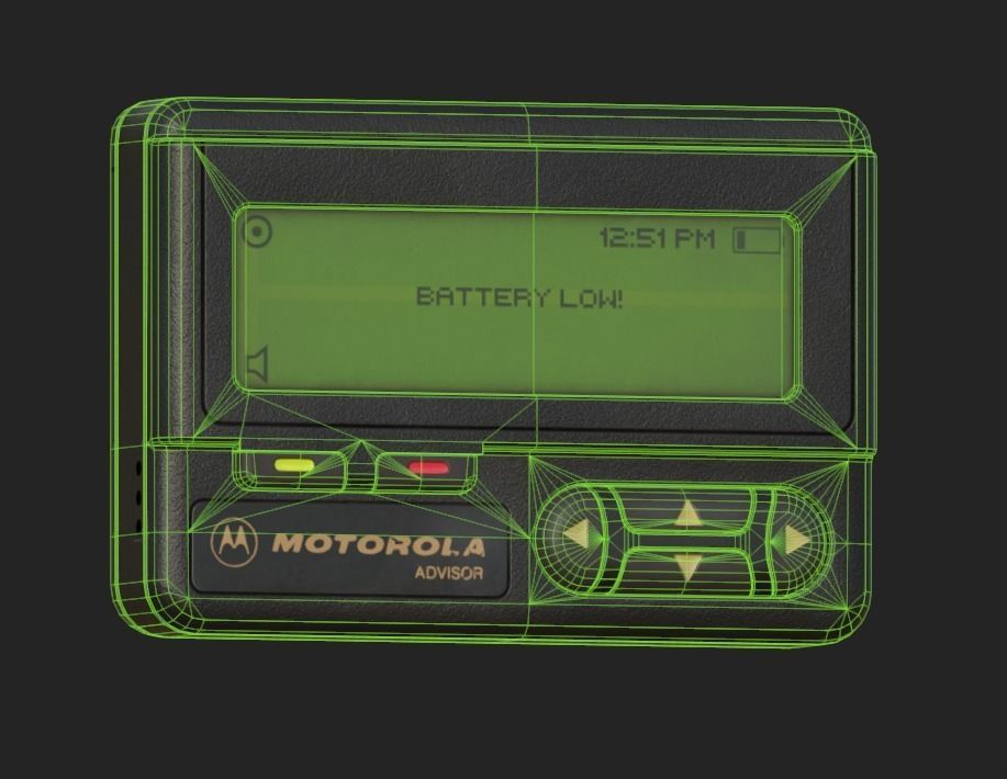 Pager Low-poly 3D model_8