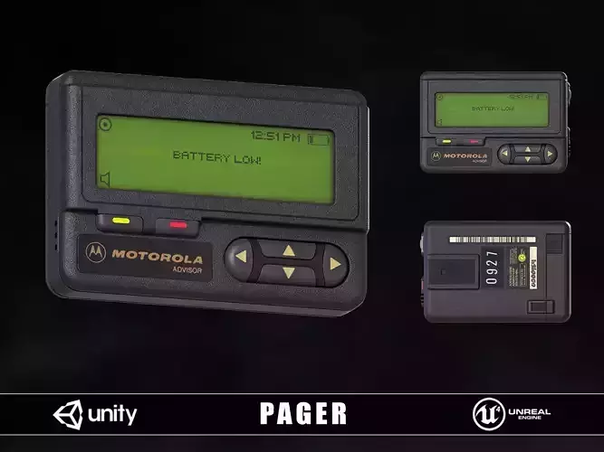 Pager Low-poly 3D model