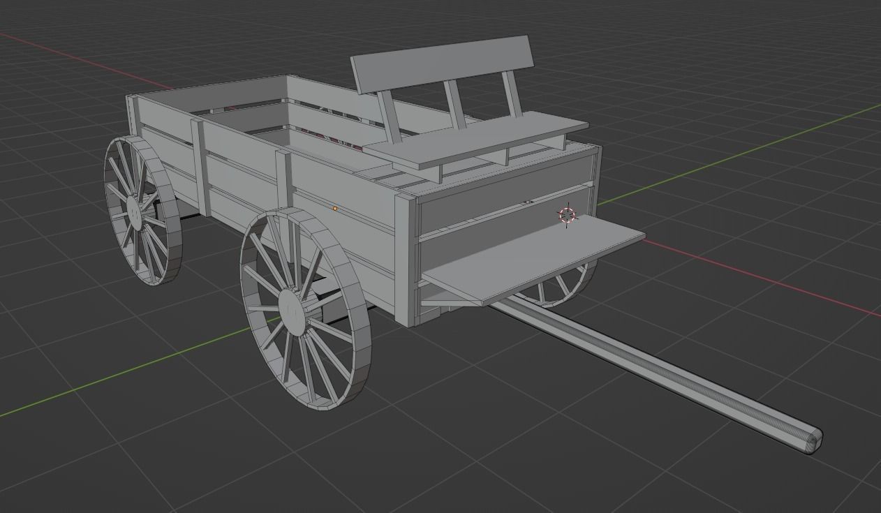 Medeival Wagons Low-poly 3D model_6