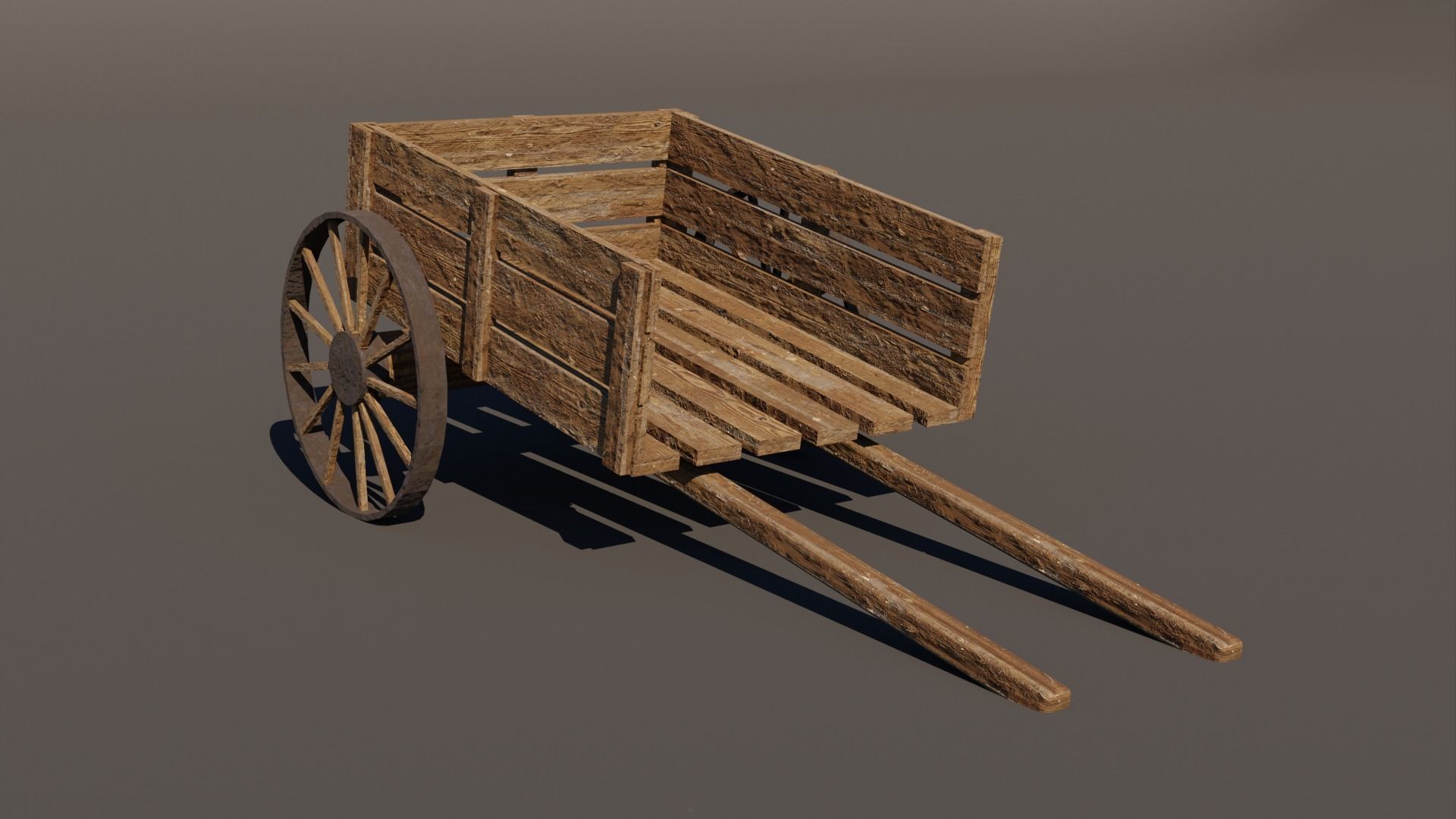 Medeival Wagons Low-poly 3D model_2