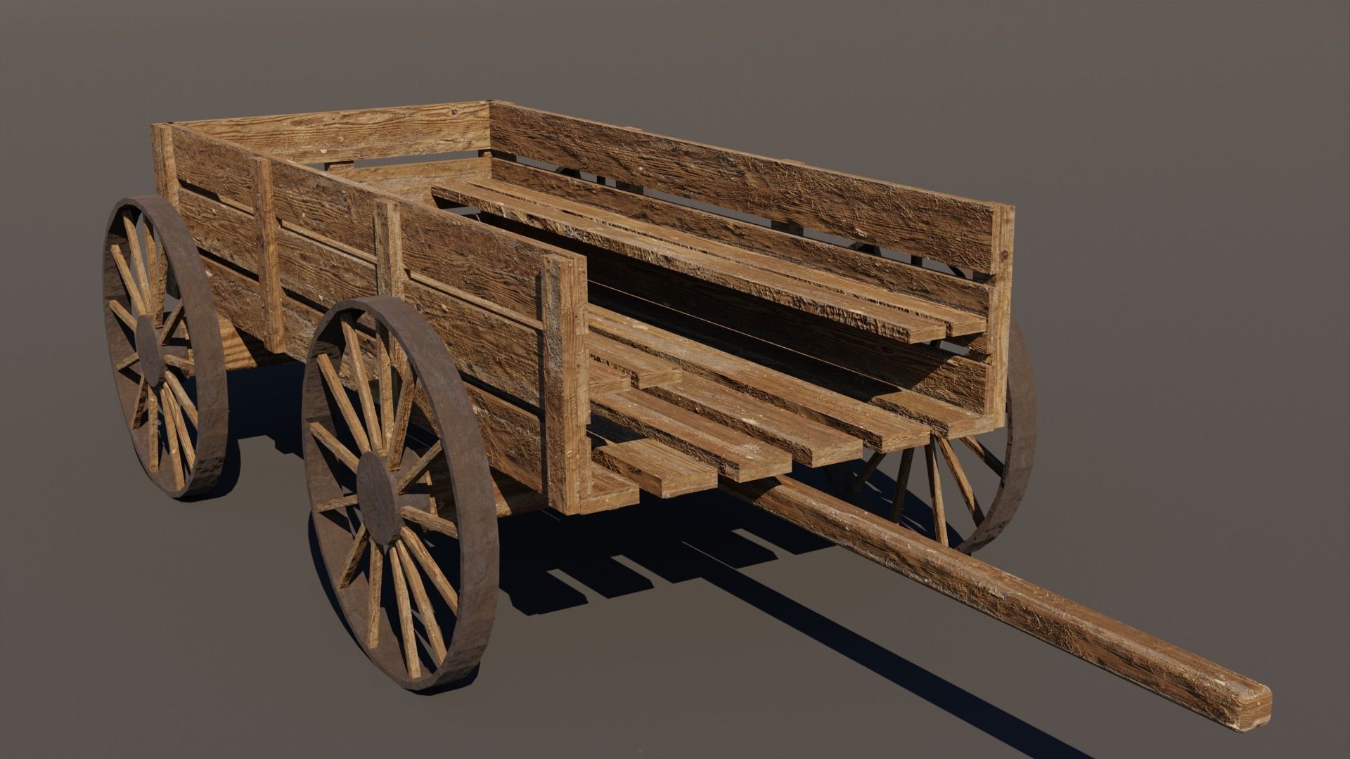 Medeival Wagons Low-poly 3D model_3