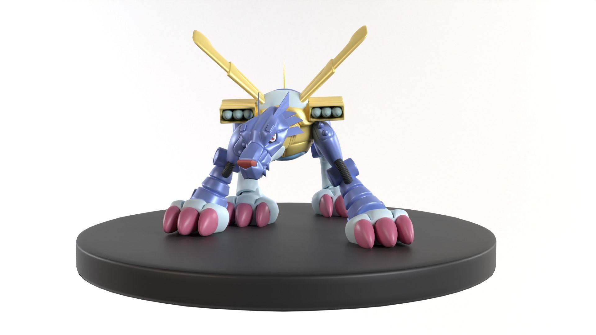 Metal Garurumon - Digimon 3D model_1