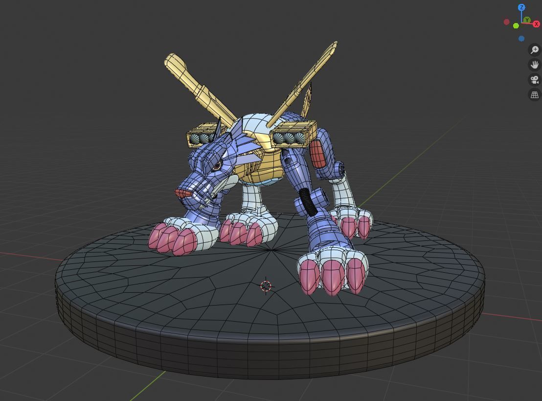 Metal Garurumon - Digimon 3D model_4
