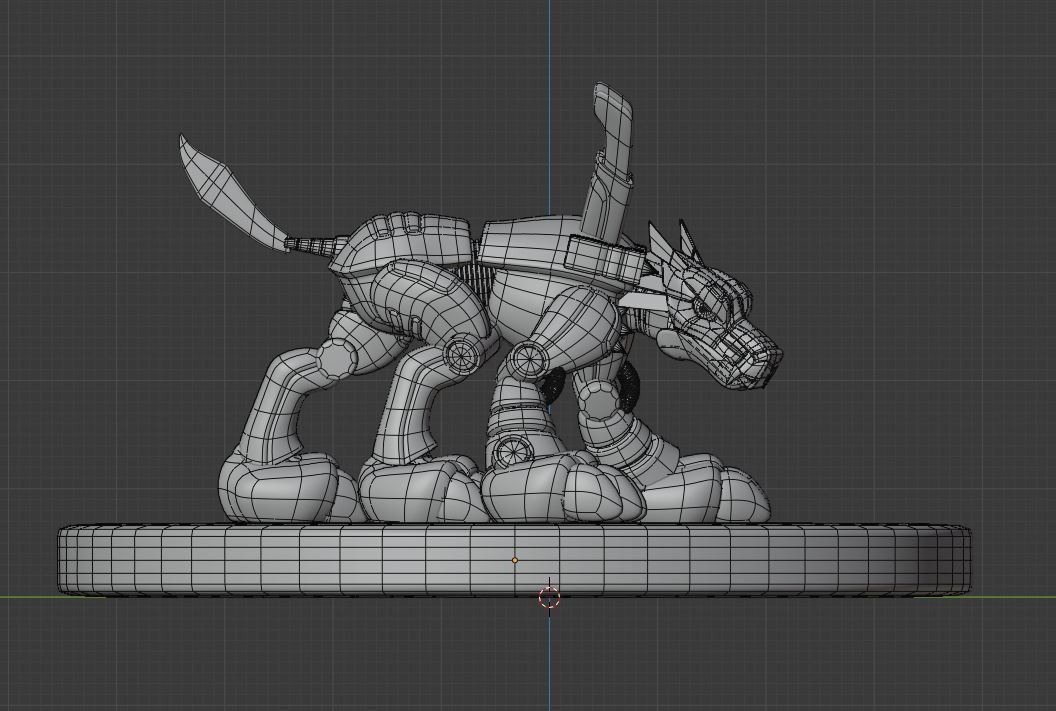 Metal Garurumon - Digimon 3D model_12