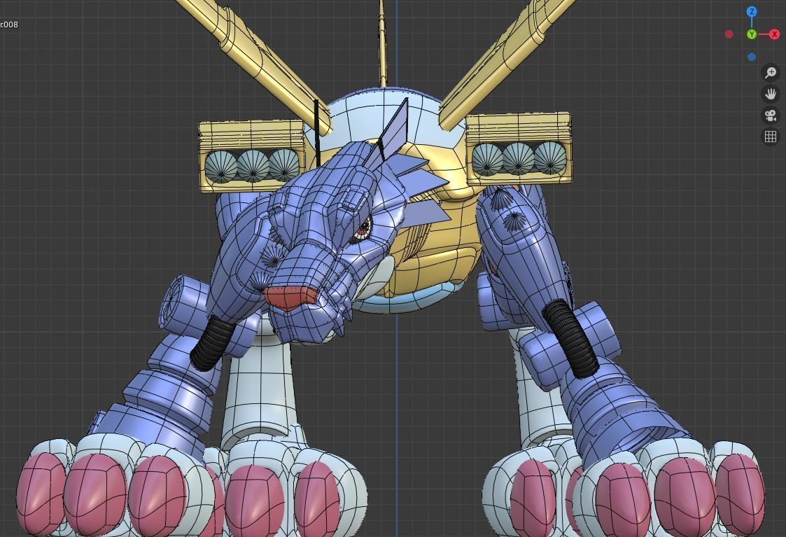 Metal Garurumon - Digimon 3D model_5