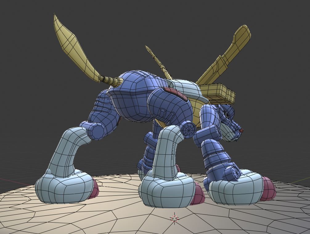 Metal Garurumon - Digimon 3D model_8