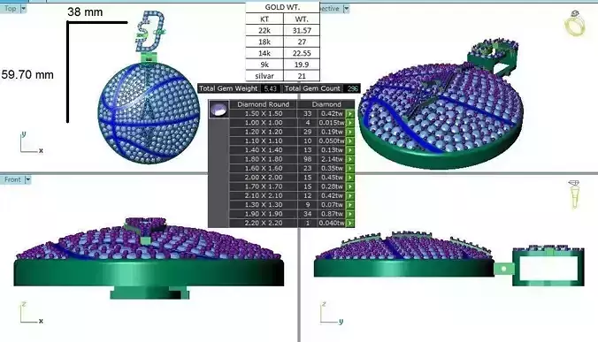 hip hop diamond pendant