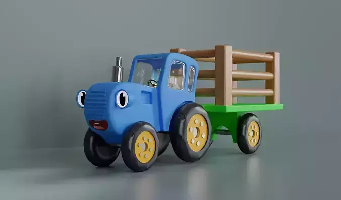Childrens toy Tractor with a trailer