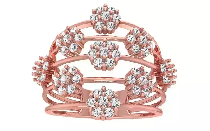 Engagement Wedding Solitaire Bridal Ring 3D print model