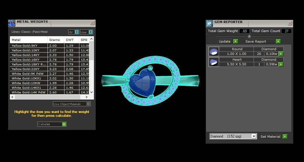Engagement Wedding Solitaire Heart Ring 3D print model_3