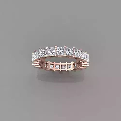 Princess Eternity Ring 3d Model and Render 