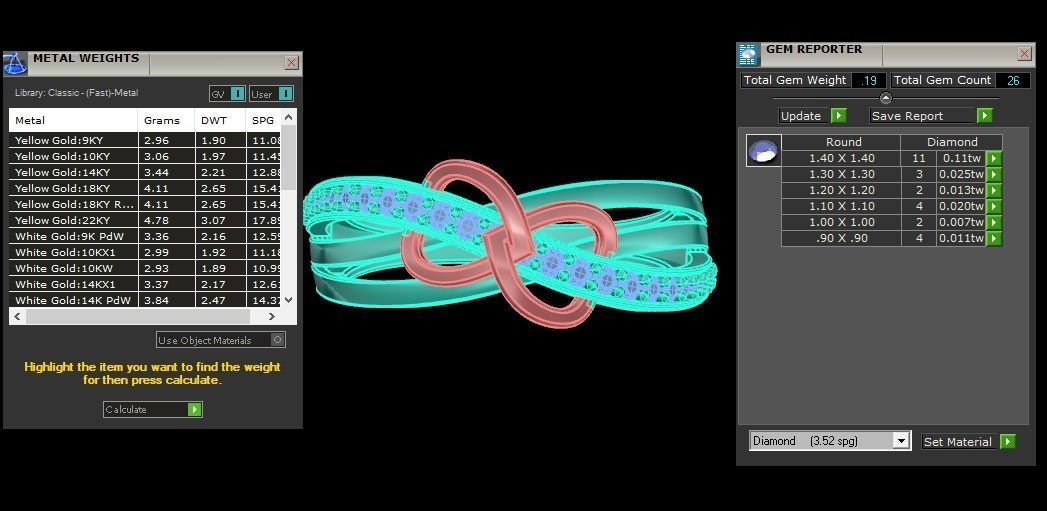 Engagement Wedding Solitaire Bypass Three Band Heart Ring 3D print model_3