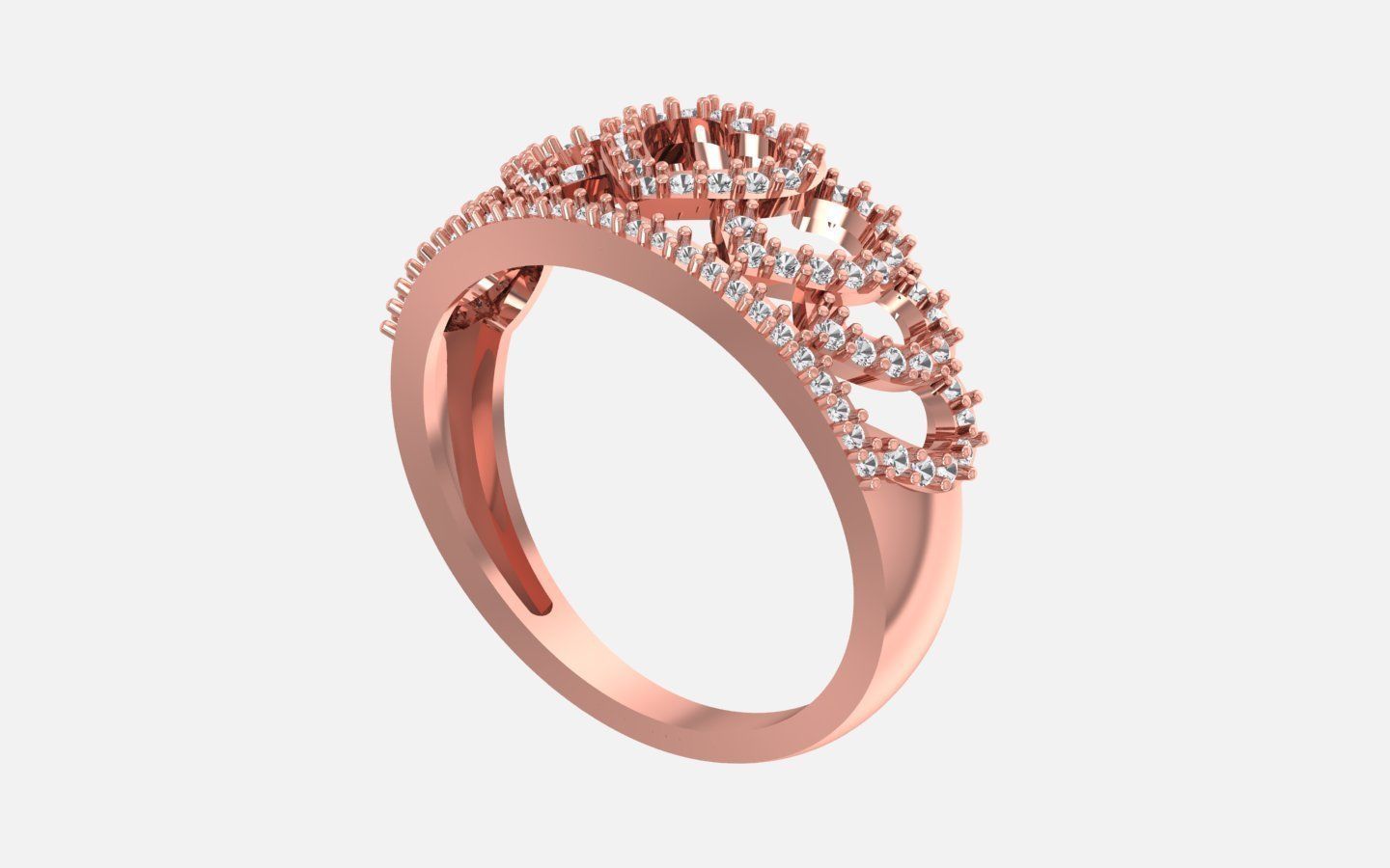 Engagement Wedding Solitaire Heart Ring 3D print model_1