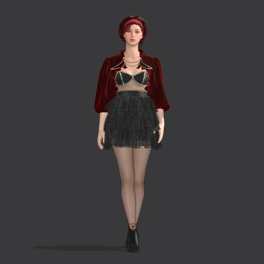 2018 New Style Women Sexy Holiday Lingerie Red Lace Bra Top Mini Skirt Set G String