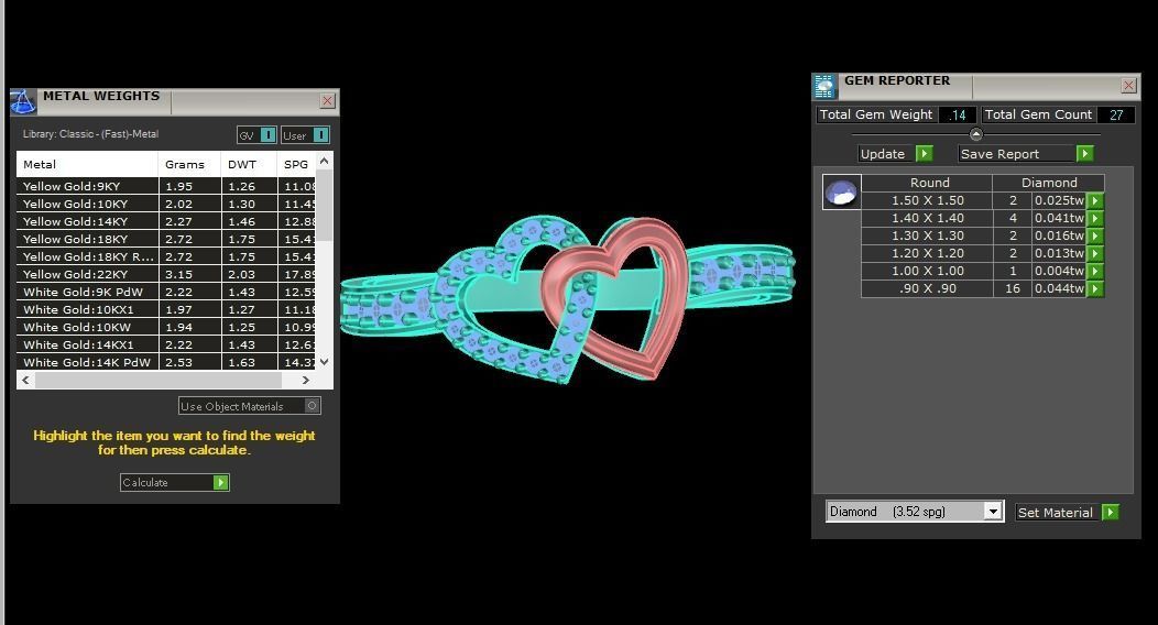 Engagement Wedding Solitaire Heart Ring 3D print model_3