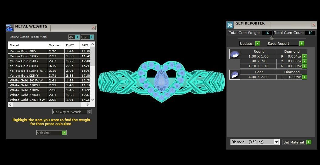 Engagement Wedding Solitaire Heart Ring 3D print model_3