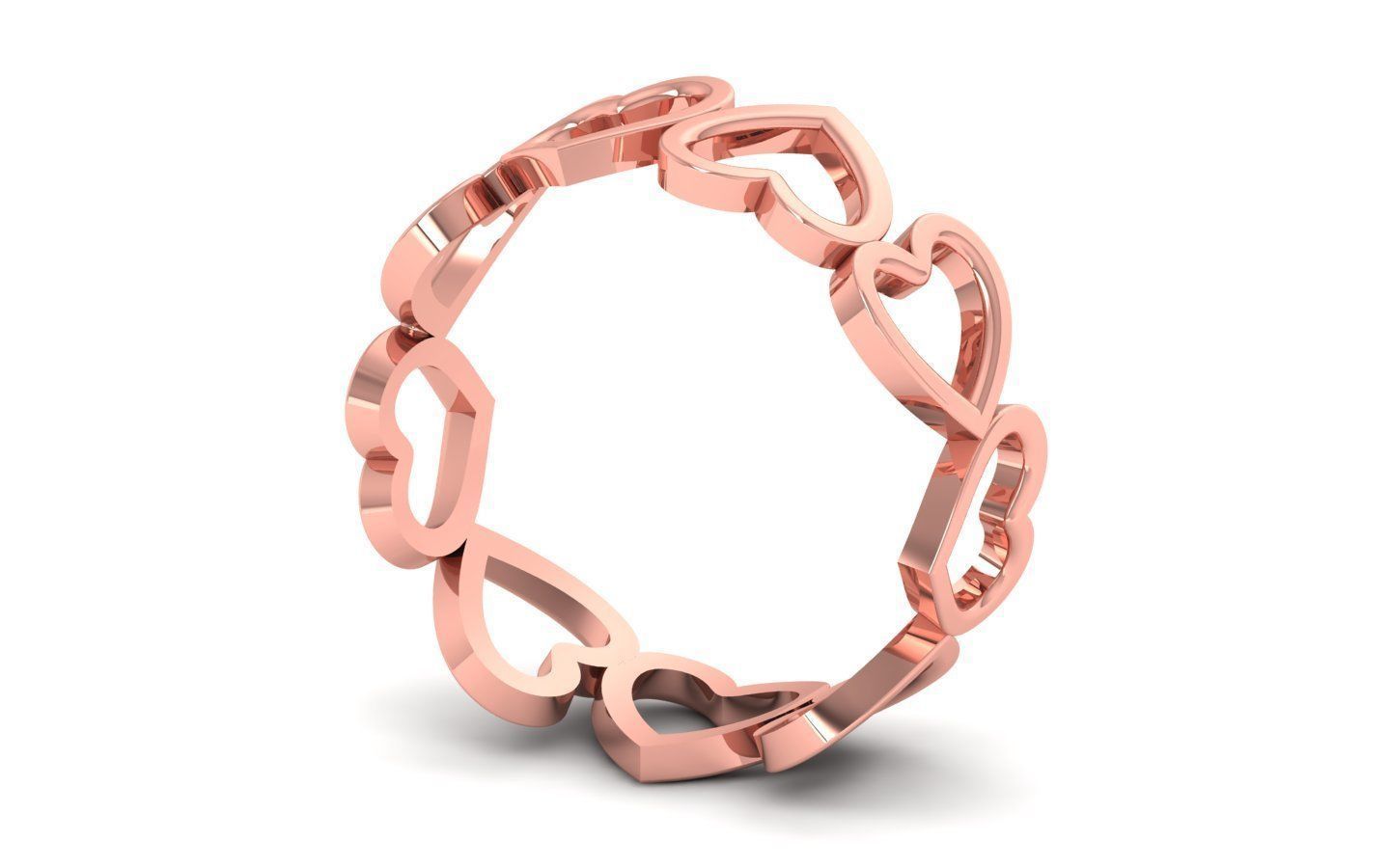 Engagement Wedding Solitaire Heart Ring 3D print model_2