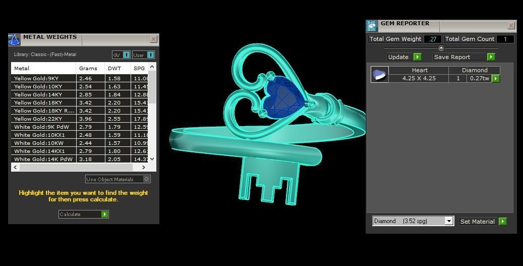 Engagement Wedding Solitaire Heart Ring 3D print model_3