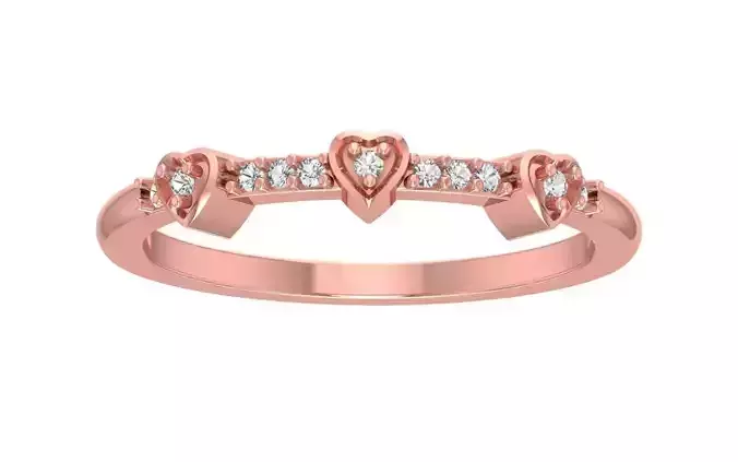 Engagement Wedding Solitaire Heart Ring 3D print model