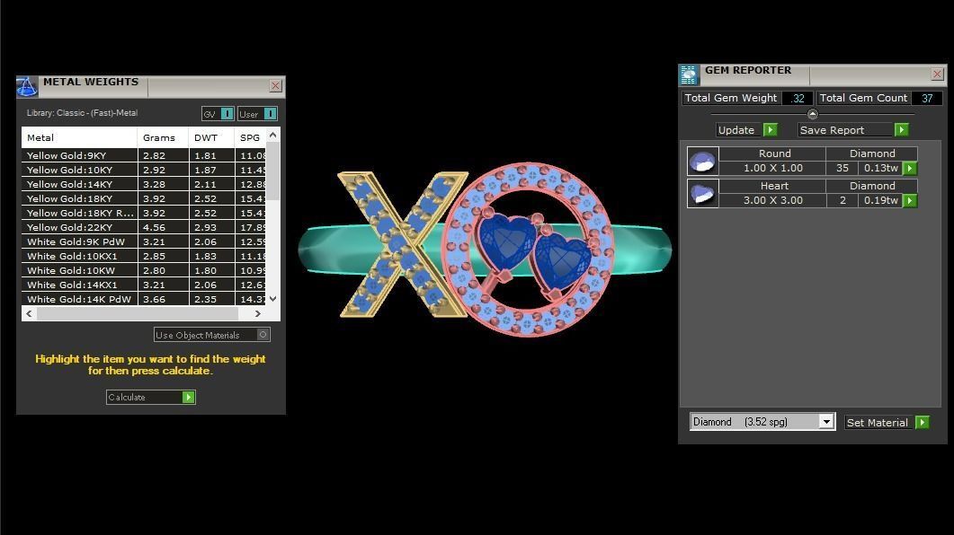 Engagement Wedding Solitaire Heart Ring 3D print model_3