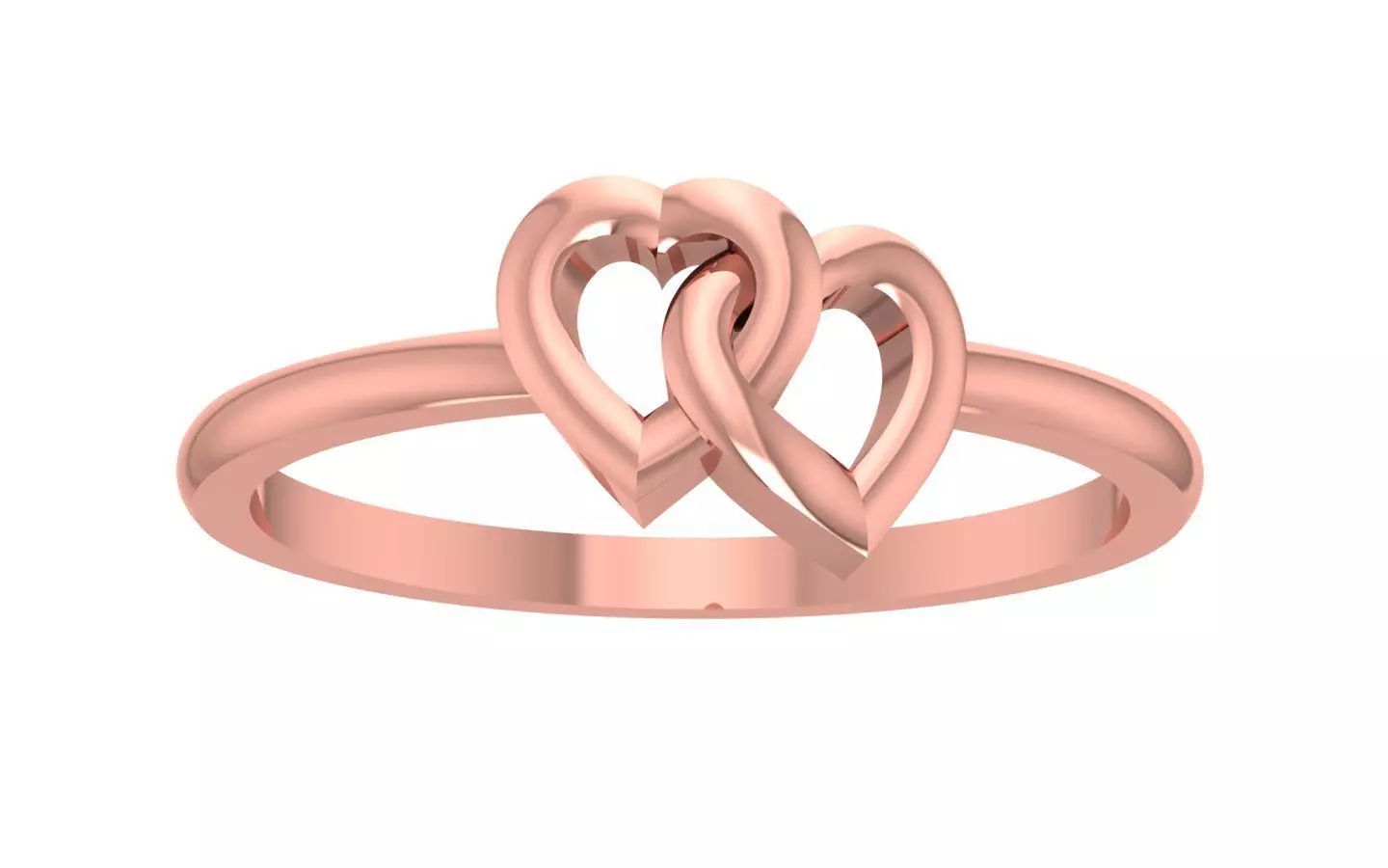 Engagement Wedding Solitaire Heart Ring 3D print model_0