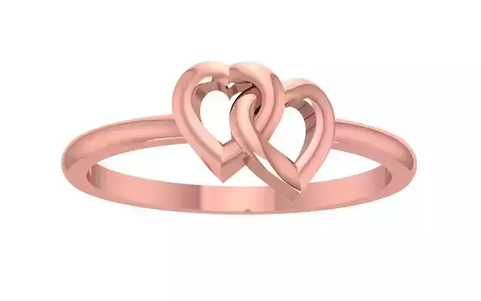 Engagement Wedding Solitaire Heart Ring 3D print model