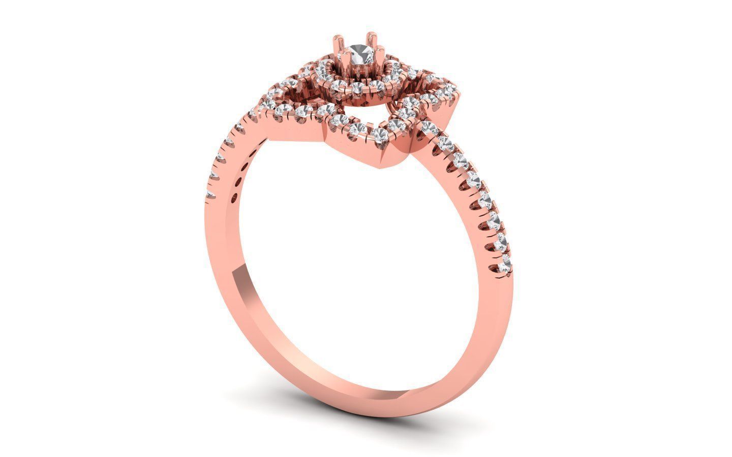 Engagement Solitaire Ring 3D print model_1