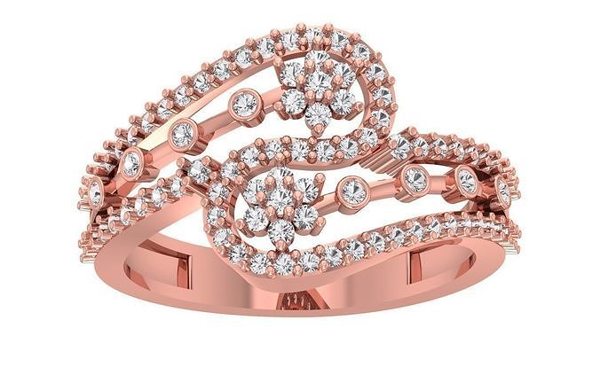 Wedding Solitaire Ring 3D print model