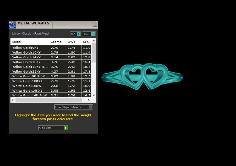 Engagement Wedding Solitaire Double Band Heart Ring 3D print model_3