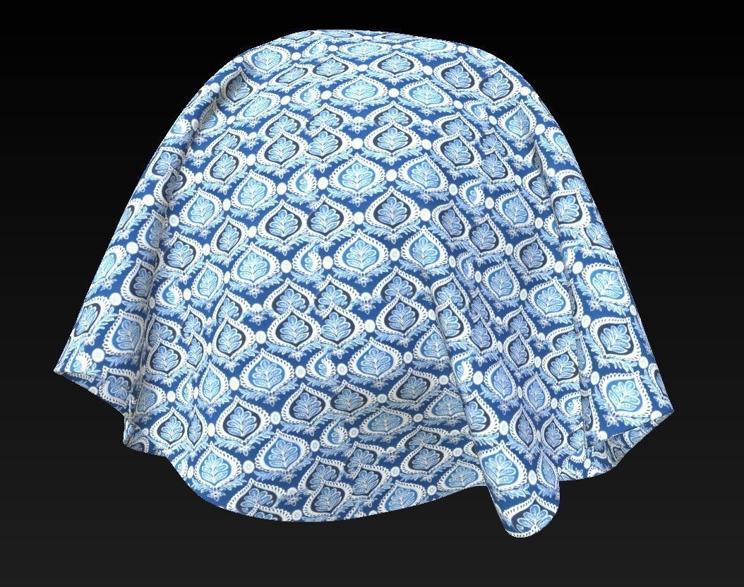 10 Fabric Patterns Seamless and Tileable Vol 8 Low-poly 3D model_2