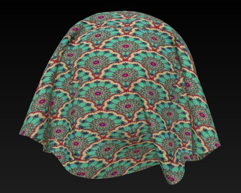 10 Fabric Patterns Seamless and Tileable Vol 8 Low-poly 3D model_4